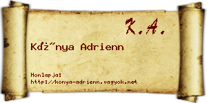Kónya Adrienn névjegykártya